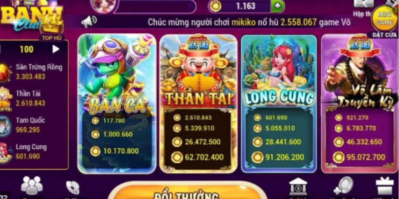 Điểm danh kho game đặc sắc không nên bỏ qua tại Bank Club